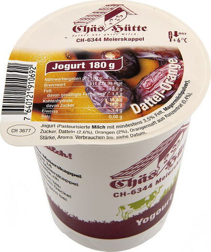Dattel-Orange-Joghurt von der Chäs Hütte in Meierskappel