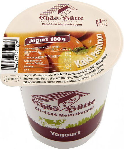 Kaki Persimon-Joghurt von der Chäs Hütte in Meierskappel