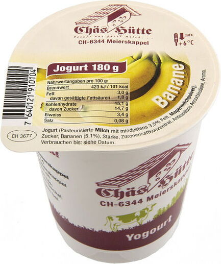 Banane-Joghurt von der Chäs Hütte in Meierskappel