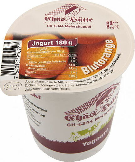 Blutorange-Joghurt von der Chäs Hütte in Meierskappel