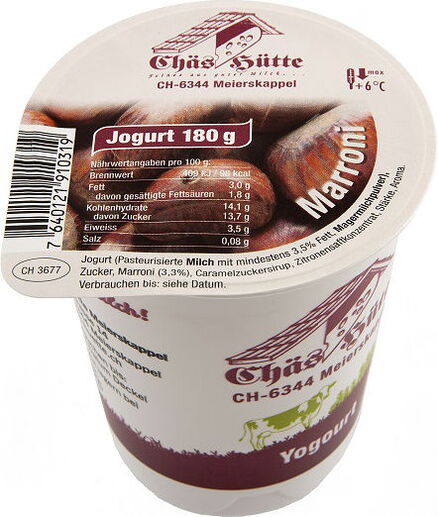 Marroni-Joghurt von der Chäs Hütte in Meierskappel
