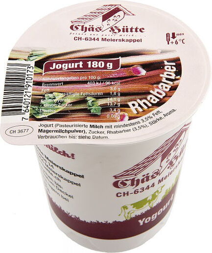 Rhabarber-Joghurt von der Chäs Hütte in Meierskappel