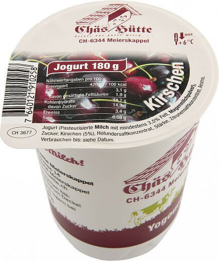 Kirsche-Joghurt von der Chäs Hütte in Meierskappel