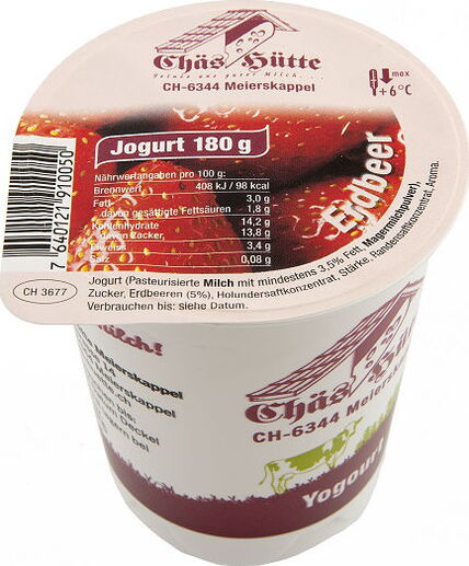 Erdbeer-Joghurt von der Chäs Hütte in Meierskappel