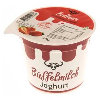 Bio Büffelmilch Joghurt Erdbeere von der Chäs-Hütte in Meierskappel
