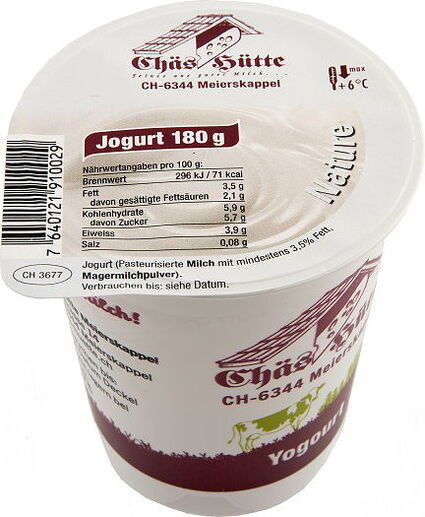 Nature-Joghurt von der Chäs Hütte in Meierskappel