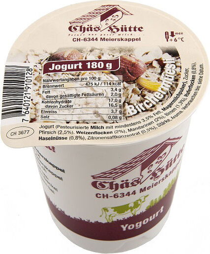 Birchermüesli-Joghurt von der Chäs Hütte in Meierskappel