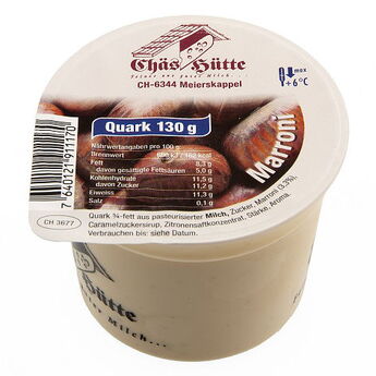 Marroni-Quark von der Chäs Hütte in Meierskappel