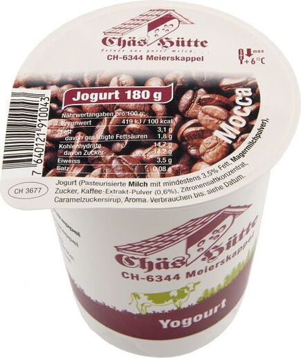 Mocca-Joghurt von der Chäs Hütte in Meierskappel