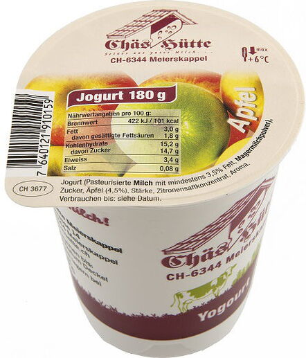 Apfel-Joghurt von der Chäs Hütte in Meierskappel