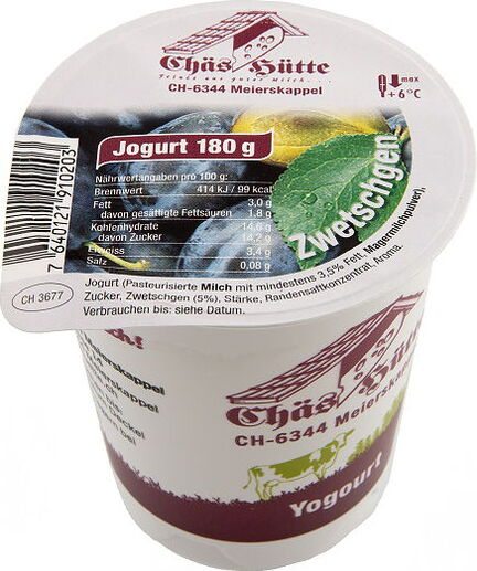 Zwetschgen-Joghurt von der Chäs Hütte in Meierskappel